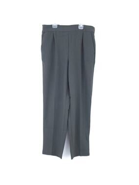 New H&M Trouser Pants Size 4, Ankle Crop Pleat Detail, Pockets, Neutral Career
